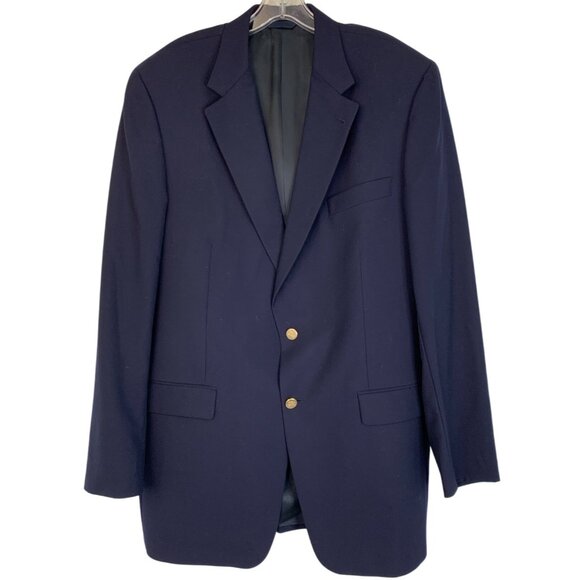 Burberrys Mens Vintage Navy Blazer Size 44 XLong Wool USA EUC